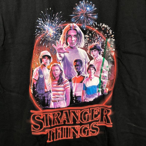Stanger Things Kids T-Shirt Top Tee Horror SciFi Goth Punk Alternative Netflix M - Picture 2 of 4